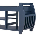 Banc de rangement 2 places avec coussin – Noir / Naturel / Bleu marine / Espresso / Blanc antique