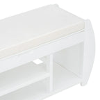 Banc de rangement 2 places avec coussin – Noir / Naturel / Bleu marine / Espresso / Blanc antique
