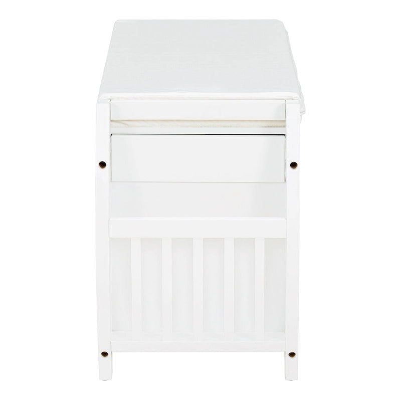 Banc de rangement 2 places avec coussin – Noir / Naturel / Bleu marine / Espresso / Blanc antique
