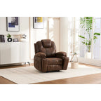 Fauteuil inclinable releveur marron avec massage et chaleur, une place