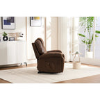 Fauteuil inclinable releveur marron avec massage et chaleur, une place