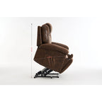 Fauteuil inclinable releveur marron avec massage et chaleur, une place