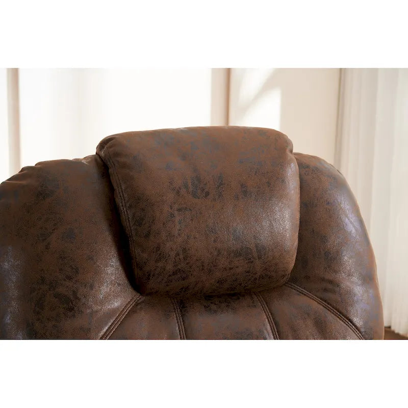 Fauteuil inclinable releveur marron avec massage et chaleur, une place