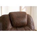 Fauteuil inclinable releveur marron avec massage et chaleur, une place