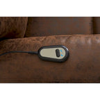 Fauteuil inclinable releveur marron avec massage et chaleur, une place