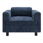 Fauteuil d'appoint en velours surdimensionné – Jaune / Beige / Bleu, une place