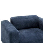 Fauteuil d'appoint en velours surdimensionné – Jaune / Beige / Bleu, une place