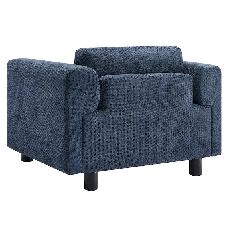 Fauteuil d'appoint en velours surdimensionné – Jaune / Beige / Bleu, une place