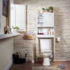 Étagère de rangement gain de place 7 niveaux au-dessus des toilettes, assemblage par 1 personne