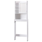 Étagère de rangement gain de place 7 niveaux au-dessus des toilettes, assemblage par 1 personne
