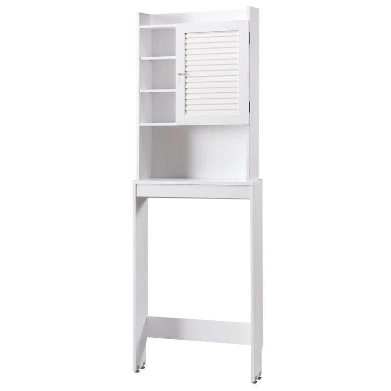 Étagère de rangement gain de place 7 niveaux au-dessus des toilettes, assemblage par 1 personne