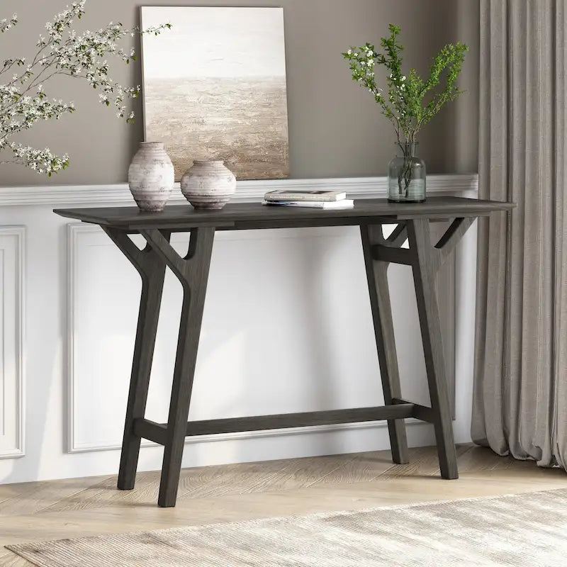 Console en noyer gris de style Mid-Century, 1 pièce