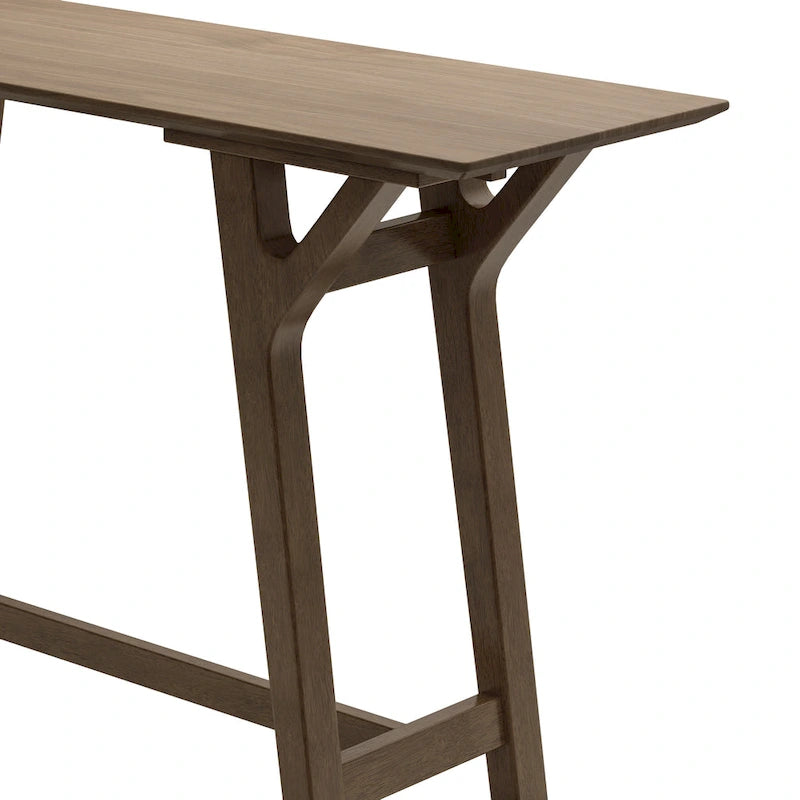 Console en noyer gris de style Mid-Century, 1 pièce