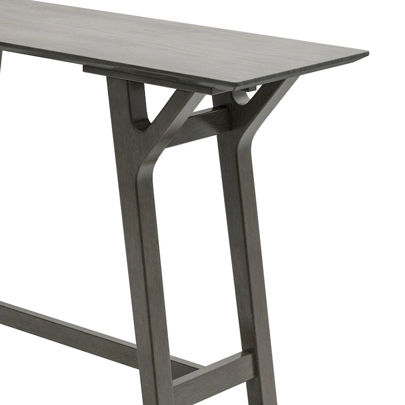Console en noyer gris de style Mid-Century, 1 pièce