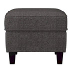 Fauteuil accentué gris clair / taupe / gris foncé / bleu avec pouf, ensemble de 2 pièces, 1 place