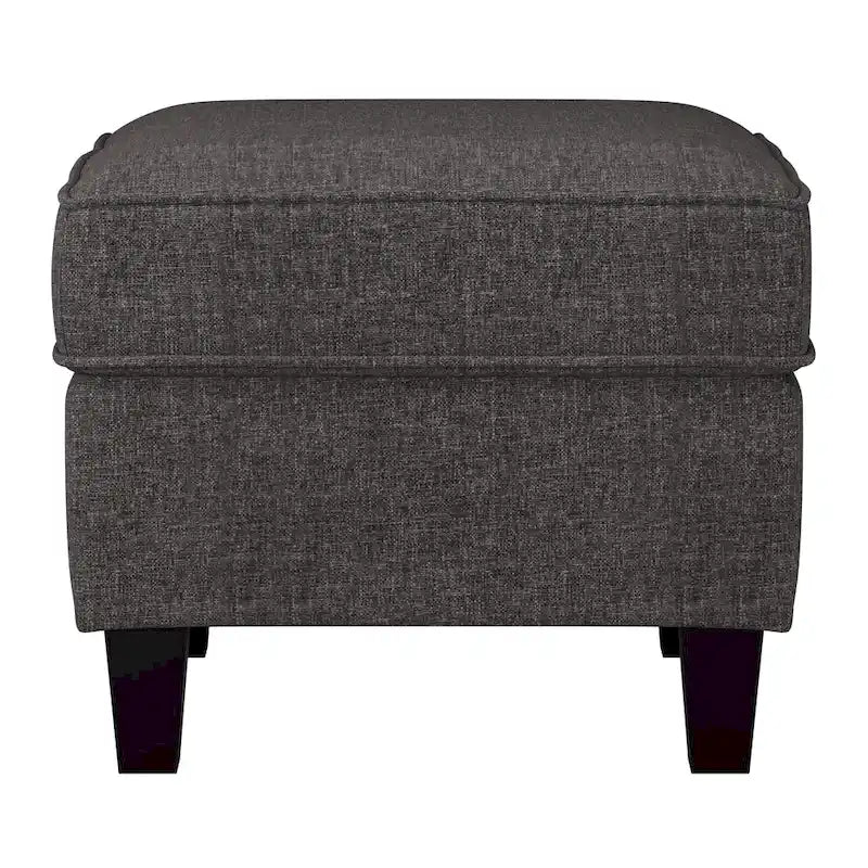 Fauteuil accentué gris clair / taupe / gris foncé / bleu avec pouf, ensemble de 2 pièces, 1 place