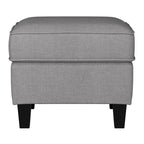 Fauteuil accentué gris clair / taupe / gris foncé / bleu avec pouf, ensemble de 2 pièces, 1 place