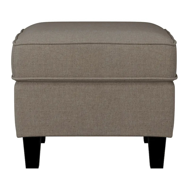 Fauteuil accentué gris clair / taupe / gris foncé / bleu avec pouf, ensemble de 2 pièces, 1 place