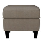 Fauteuil accentué gris clair / taupe / gris foncé / bleu avec pouf, ensemble de 2 pièces, 1 place
