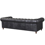 Canapé Chesterfield Century - Cuir châtaigne clair