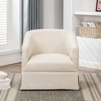 Fauteuil pivotant en lin/bleu ciel, 1 place