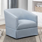 Fauteuil pivotant en lin/bleu ciel, 1 place