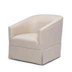 Fauteuil pivotant en lin/bleu ciel, 1 place