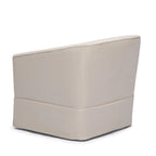 Fauteuil pivotant en lin/bleu ciel, 1 place