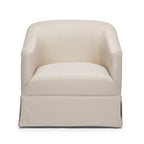 Fauteuil pivotant en lin/bleu ciel, 1 place