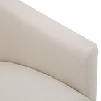 Fauteuil pivotant en lin/bleu ciel, 1 place