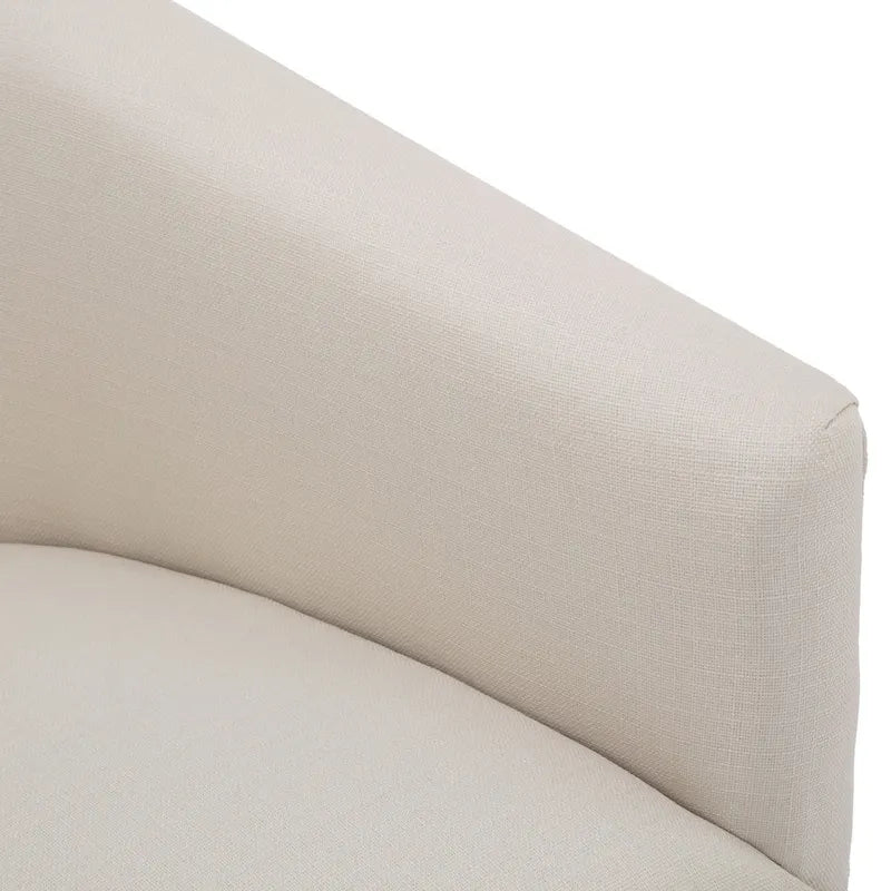 Fauteuil pivotant en lin/bleu ciel, 1 place