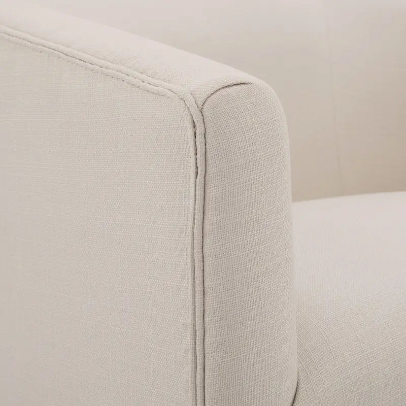 Fauteuil pivotant en lin/bleu ciel, 1 place