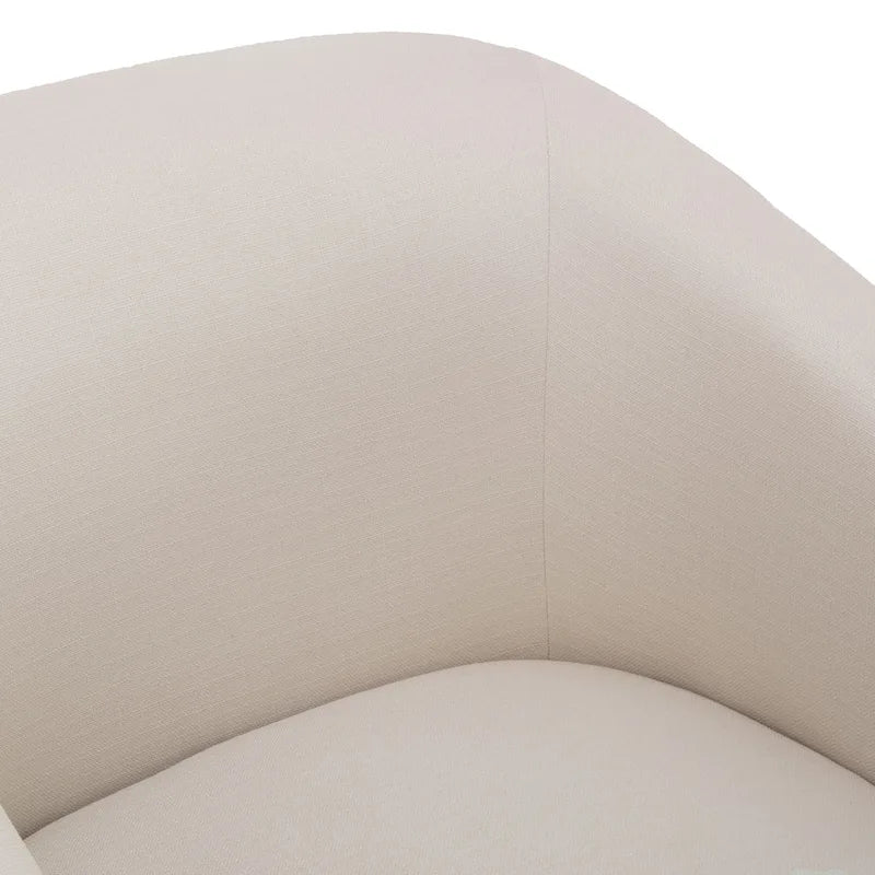 Fauteuil pivotant en lin/bleu ciel, 1 place