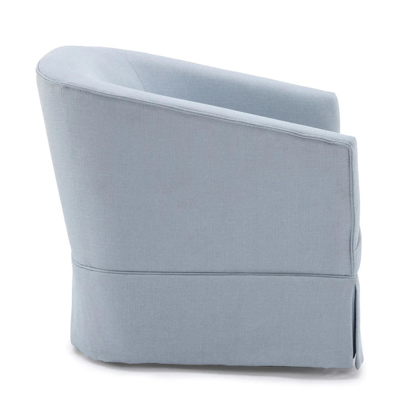 Fauteuil pivotant en lin/bleu ciel, 1 place