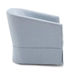 Fauteuil pivotant en lin/bleu ciel, 1 place
