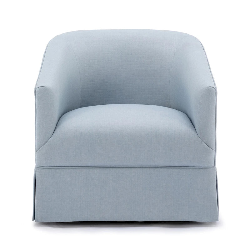 Fauteuil pivotant en lin/bleu ciel, 1 place
