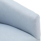 Fauteuil pivotant en lin/bleu ciel, 1 place