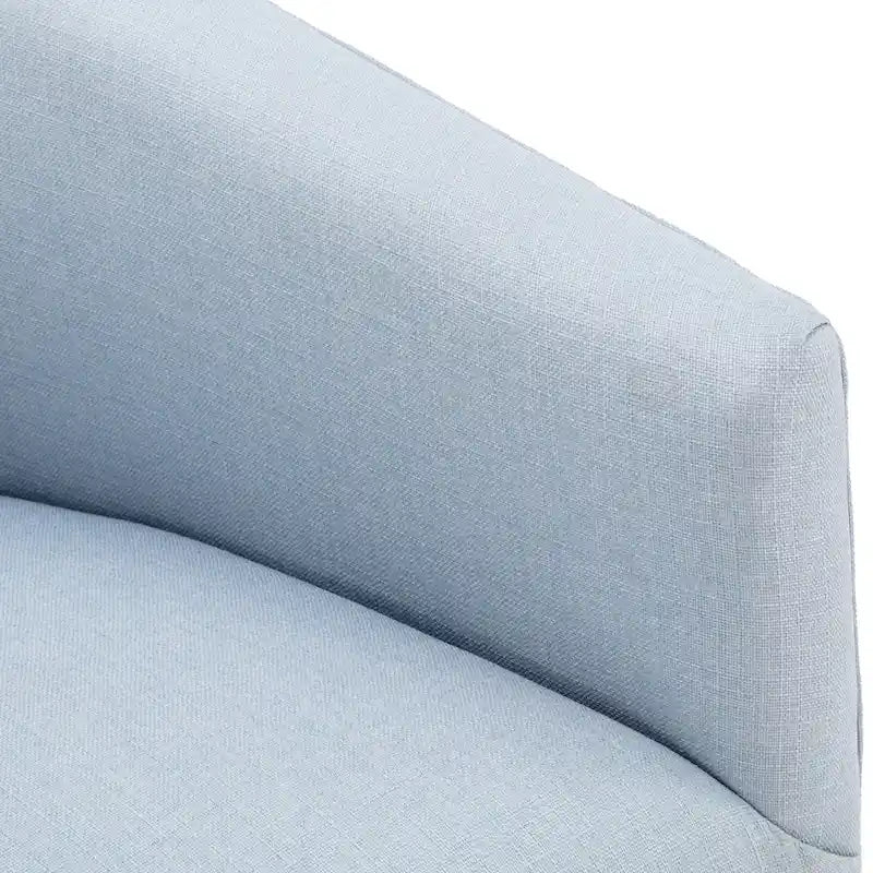 Fauteuil pivotant en lin/bleu ciel, 1 place