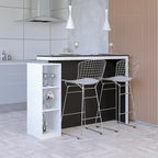 Tabouret de comptoir en métal filaire, blanc/noir et chrome/or, siège unique – Hauteur 66 cm