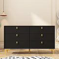 Commode double 6 tiroirs | Noir / Blanc / Bleu marine | 1 personne