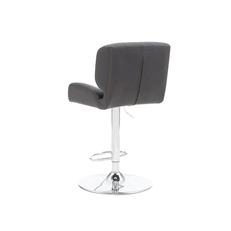 Tabouret de bar réglable pivotant en similicuir blanc/gris/chocolat/noir, à l'unité