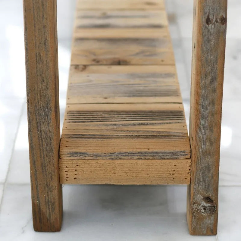 Console minimaliste en bois de récupération brun naturel, 1 pièce