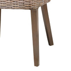 Chaise de salle à manger Bohème Grise en Rotin et Bois, Unitaire