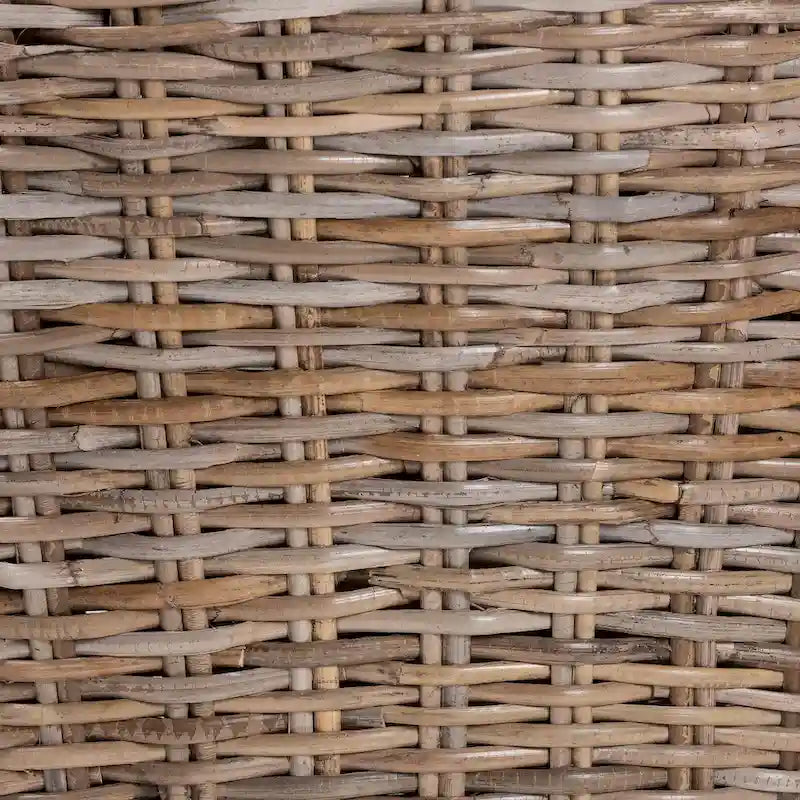Chaise de salle à manger Bohème Grise en Rotin et Bois, Unitaire