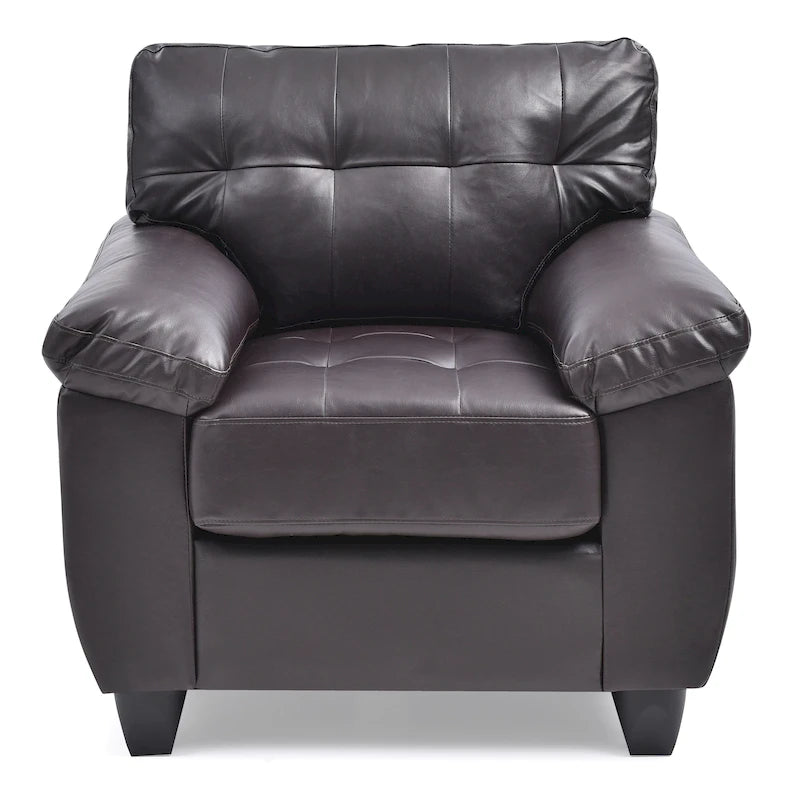 Fauteuil d'appoint en similicuir, blanc/noir/gris/cappuccino, une place