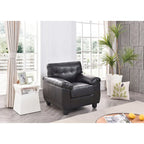 Fauteuil d'appoint en similicuir, blanc/noir/gris/cappuccino, une place