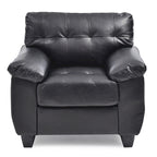 Fauteuil d'appoint en similicuir, blanc/noir/gris/cappuccino, une place
