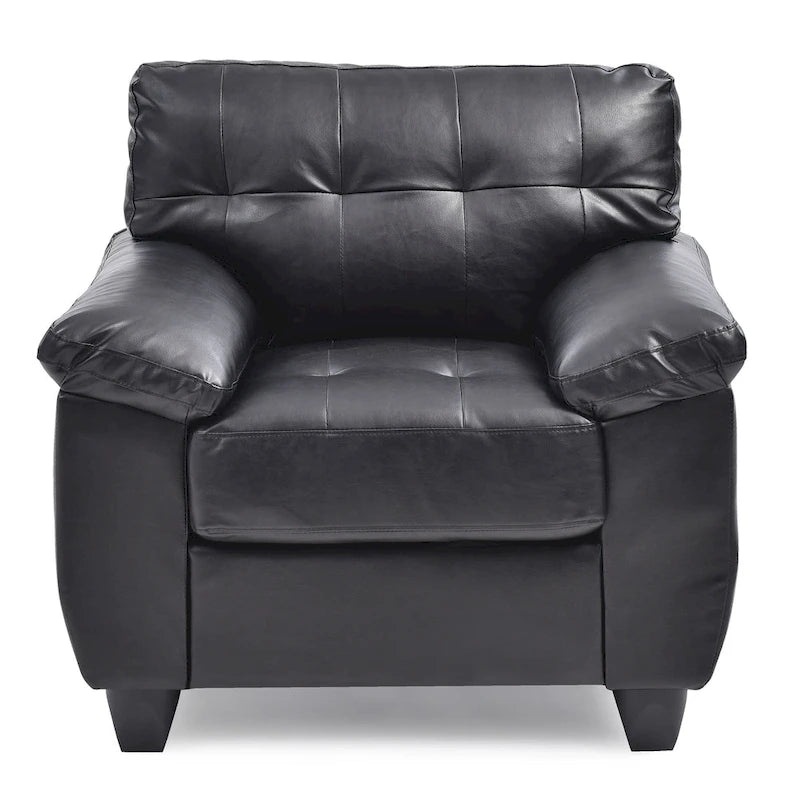 Fauteuil d'appoint en similicuir, blanc/noir/gris/cappuccino, une place