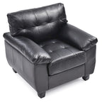 Fauteuil d'appoint en similicuir, blanc/noir/gris/cappuccino, une place
