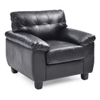 Fauteuil d'appoint en similicuir, blanc/noir/gris/cappuccino, une place